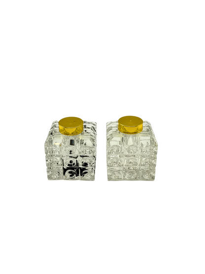Salière & Poivrière en Cristal Élégance Doré