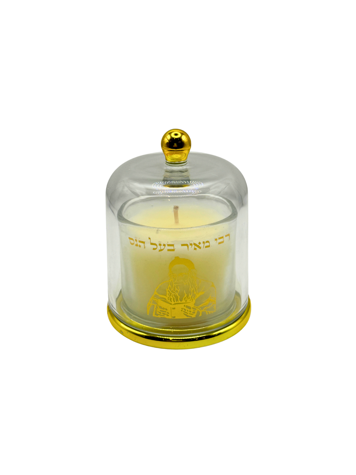 Bougie de Tsadik sous Cloche en Verre – Édition Prestige