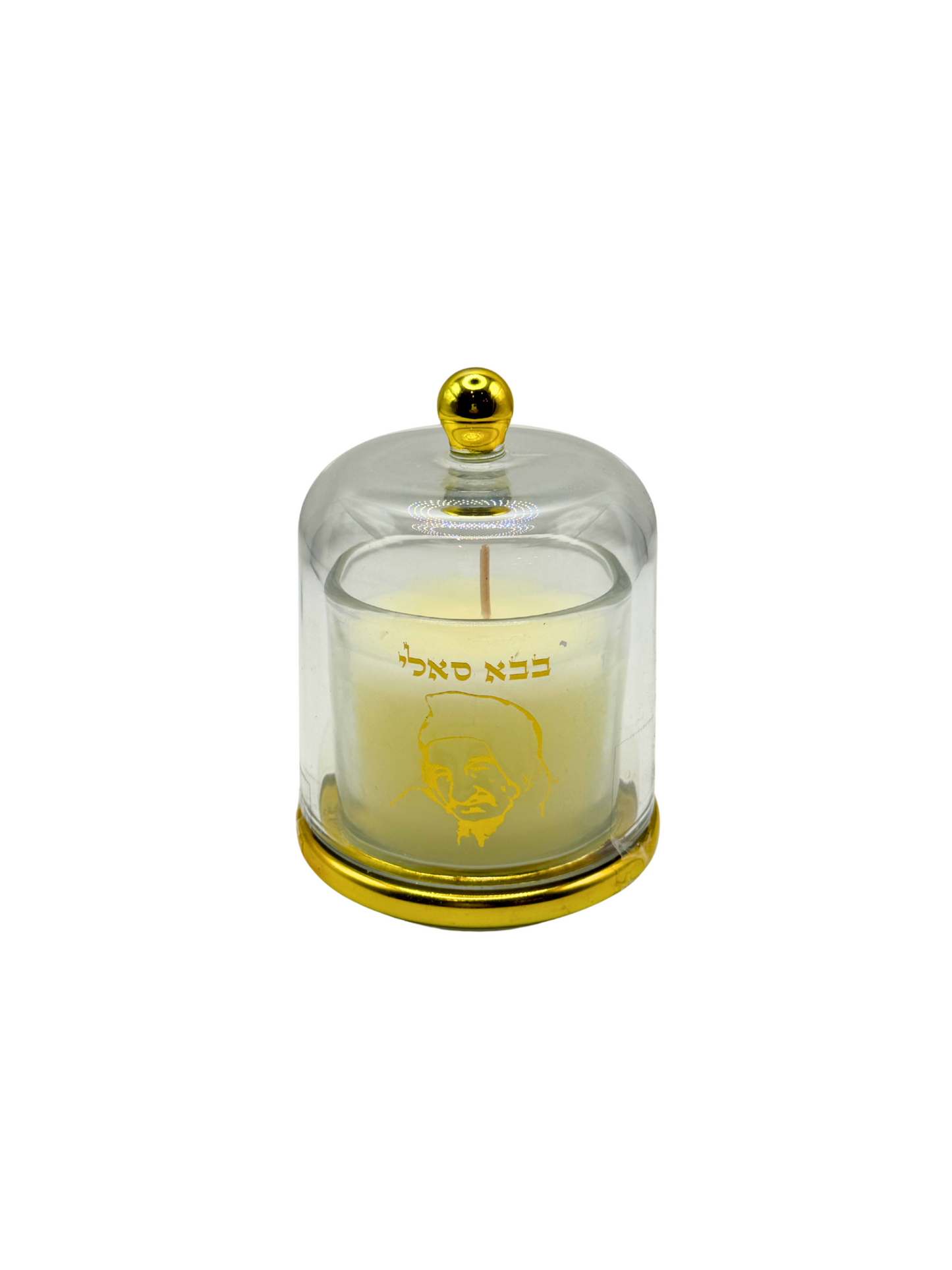 Bougie de Tsadik sous Cloche en Verre – Édition Prestige