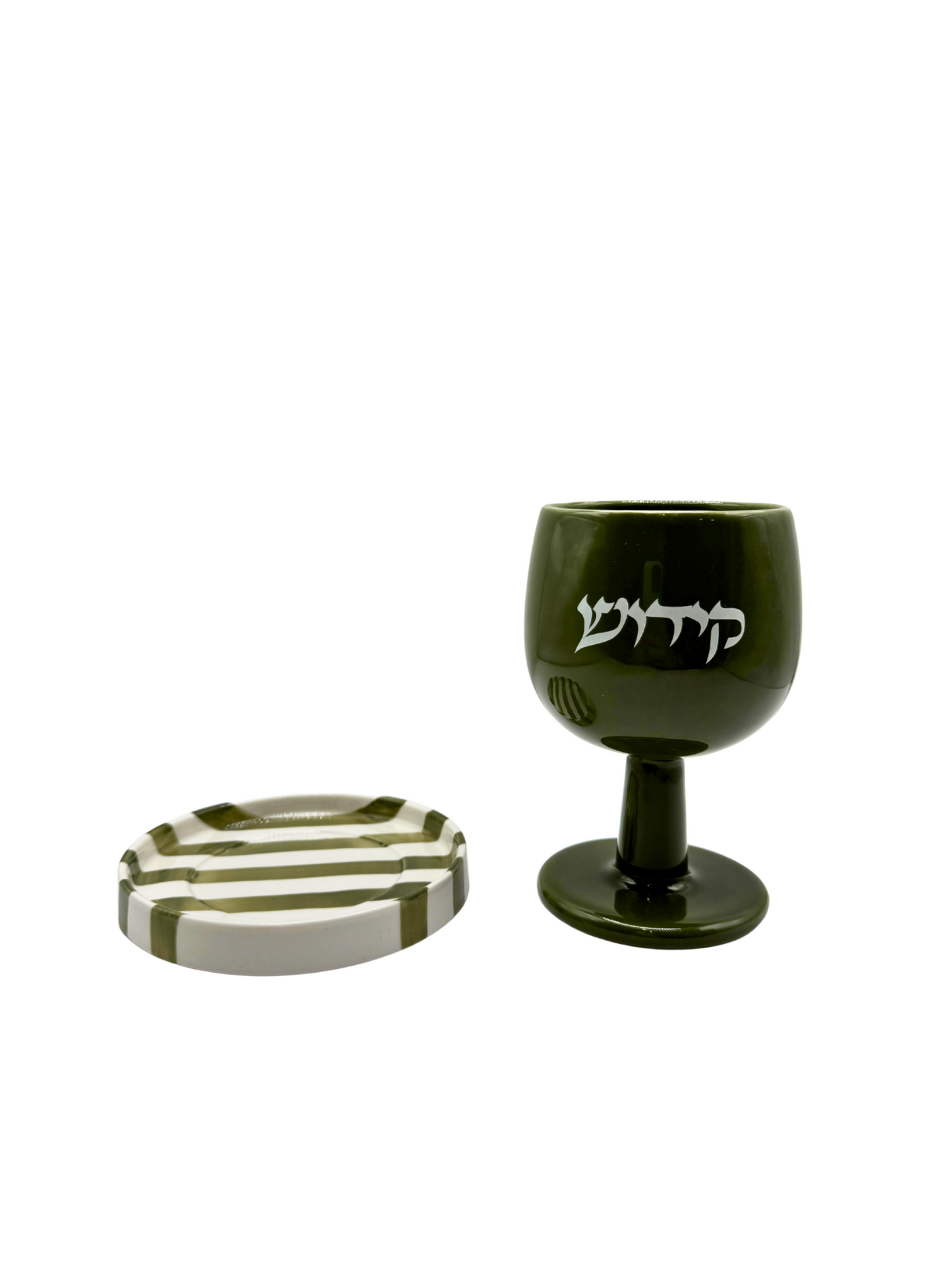 Verre de Kiddush Vert Émeraude – Style Moderne et Raffiné