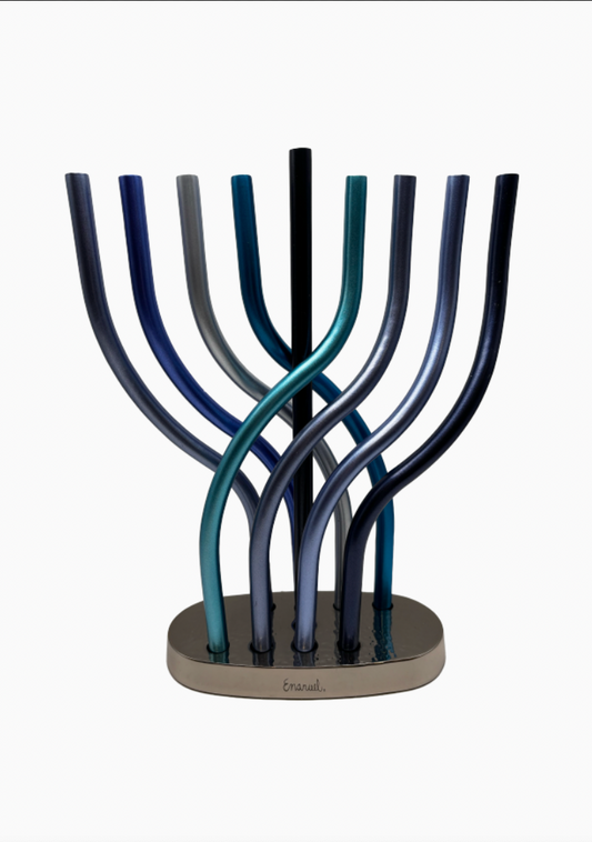 Grande Hanoukia bleue "Emanuel"
