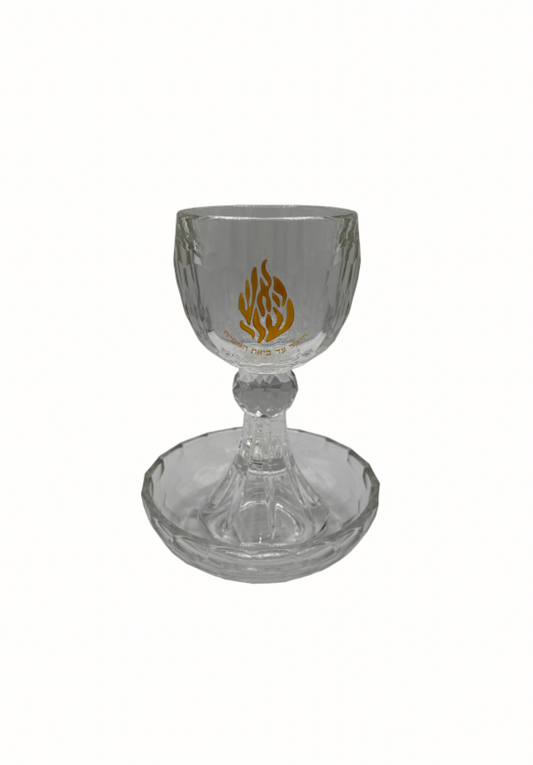 Verre de Kiddouch flamme Nahman