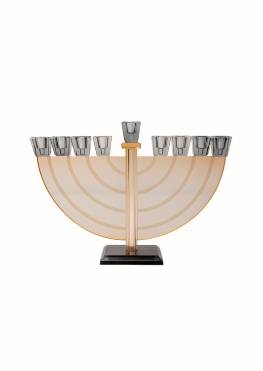 Hanoukia bicolore en verre