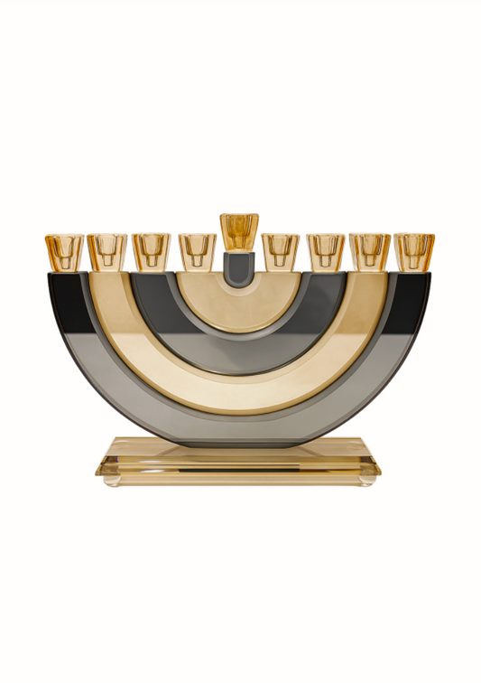 Hanoukia bicolore noir et dorée