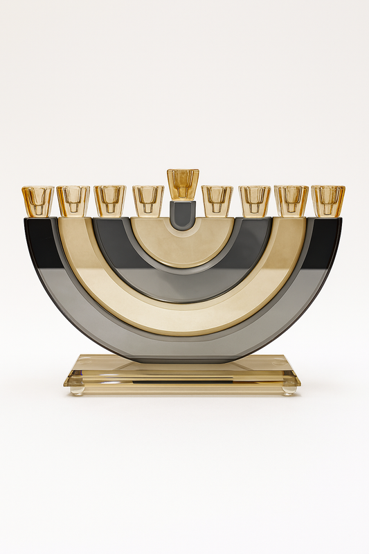 Hanoukia bicolore noir et dorée