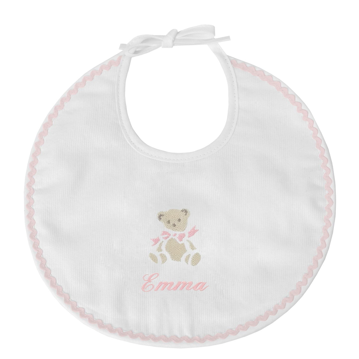 Bavoir Croquet Broderie Ours