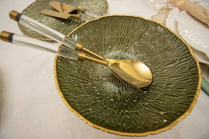 Saladier collection vert et doré