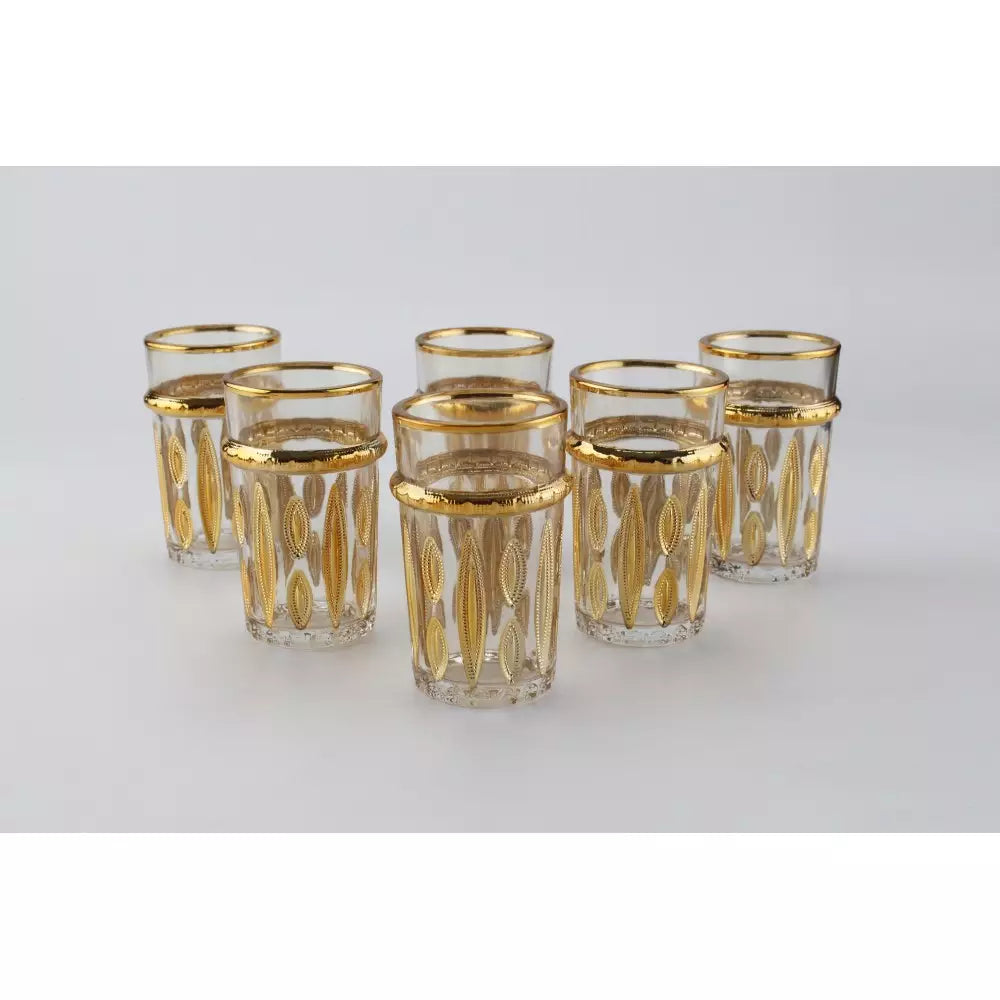 Verres à Thé Dorées Orientales - Lot de 6