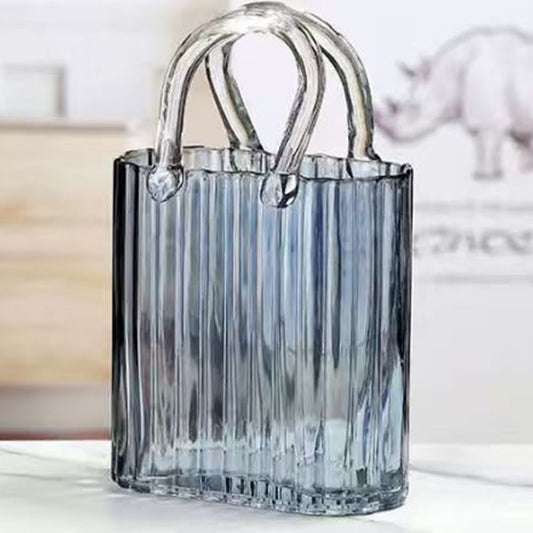 Vase décoratif gris fumé